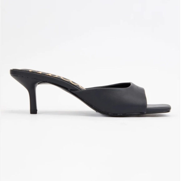 CCOCCI Katie Square Toe Kitten Heels in Black - Picture 1 of 3